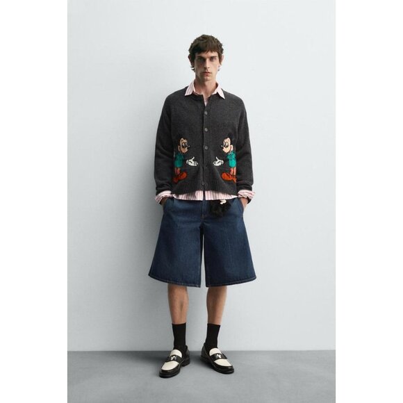 ZARA MICKEY MOUSE WOOL CARDIGAN HARRY LAMBERT FOR ZARA X DISNEY - Picture 2 of 8